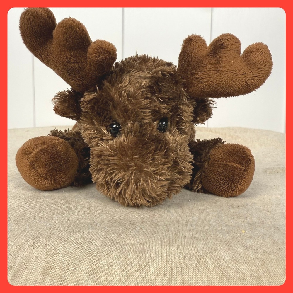 Aurora Brown Moose Plush Stuffed‎ Animal Toy Holiday Christmas Decoration